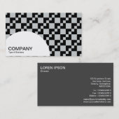 半円パネル – Domino Patchwork – グレー 名刺 (正面/裏面)