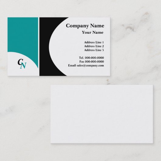 半円モノグラム 名刺 (正面/裏面)