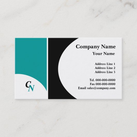 半円モノグラム 名刺 (正面)