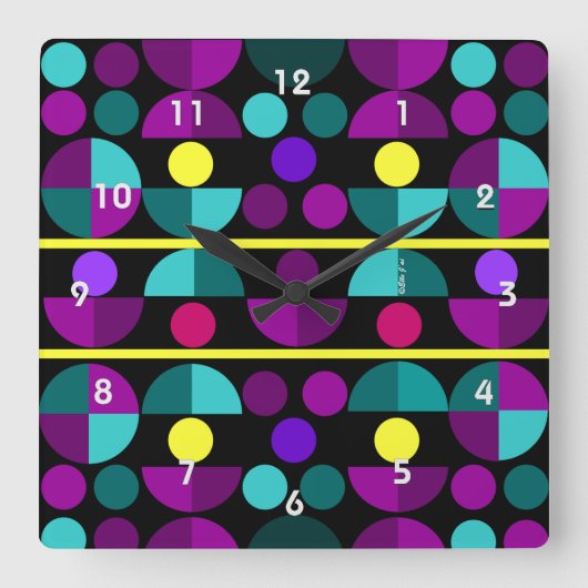半円壁時計 スクエア壁時計 (正面)