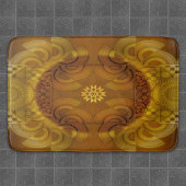 半円形アートを魅了する バスマット