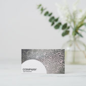 半円形パネル – ガラス上の水滴02 名刺 (スタンド正面)