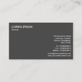 半円形パネル – ガラス上の水滴02 名刺 (裏面)