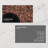 半円形パネル(ドット) – ピンクさくらんぼ花02 名刺 (正面/裏面)