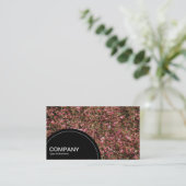 半円形パネル(ドット) – ピンクさくらんぼ花02 名刺 (スタンド正面)