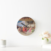 半円形: すべての年齢の芸術家、左のハンの詳細 ラウンド壁時計 (ホーム)