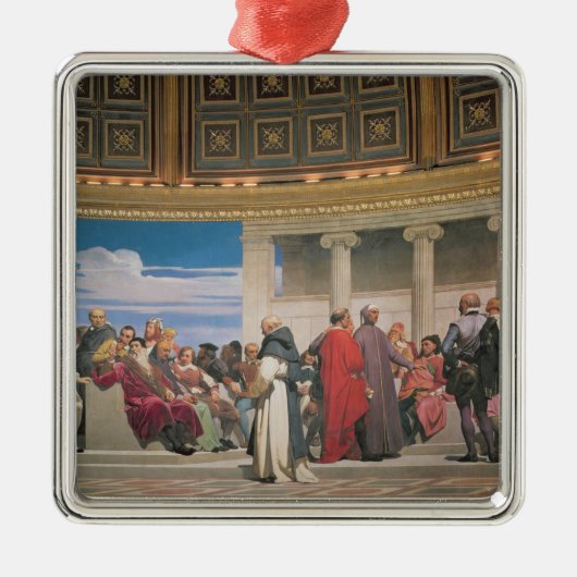 半円形: すべての年齢の芸術家、righの詳細 メタルオーナメント (正面)