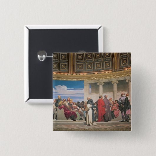 半円形: すべての年齢の芸術家、righの詳細 缶バッジ (正面&裏面)