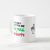 半分がフルか半分が空か コーヒーマグカップ (正面左)