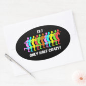 半分だけ熱狂する 楕円形シール (封筒)