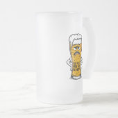 半分だけ？半分空のようなもの！ フロストグラスビールジョッキ (正面右)