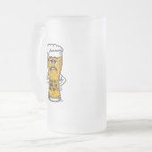 半分だけ？半分空のようなもの！ フロストグラスビールジョッキ (正面左)