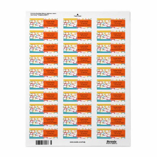 半分と半分 ラベル (フルシート)