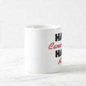 半分のカメラの人の半分の忍者 コーヒーマグカップ (中央)