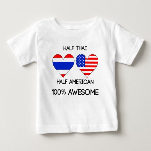 半分のタイの半分のアメリカ人 ベビーTシャツ (正面)