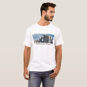 半分のドームが付いているヨセミテ国立公園の文字 Tシャツ (正面フル)