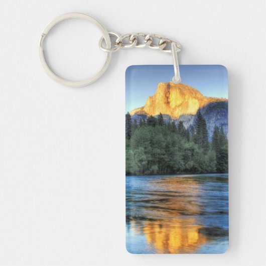 半分のドームの金ライト キーホルダー (正面)