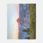 半分のドーム|ヨセミテ国立公園 フリースブランケット (正面)