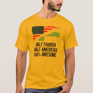 半分のフィンランドの半分のアメリカの素晴らしい Tシャツ