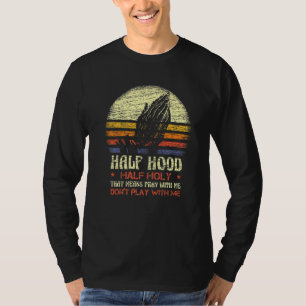 半分のフード祈私と一緒には遊悪い Tシャツ