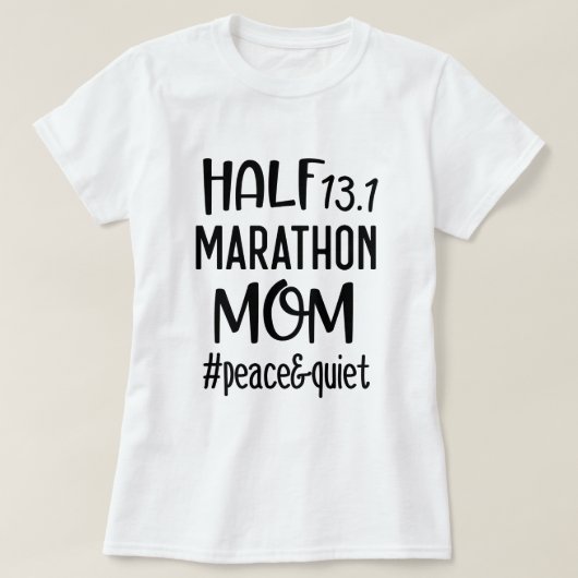 半分のマラソンのお母さんのおもしろいな13.1レディースギフト Tシャツ (デザイン正面)