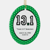 半分のマラソンのオーナメント セラミックオーナメント (右)