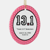 半分のマラソンのオーナメント セラミックオーナメント (右)