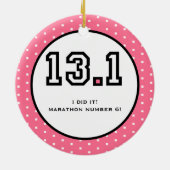 半分のマラソンのオーナメント セラミックオーナメント (裏面)