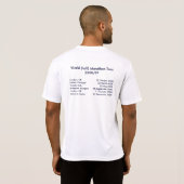 半分のマラソンの連続したワイシャツ Tシャツ (裏面フル)