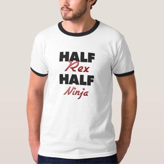 半分のレックスの半分の忍者 Tシャツ (正面)
