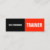 半分の割れ目の黒の赤 スキニー名刺 (正面)