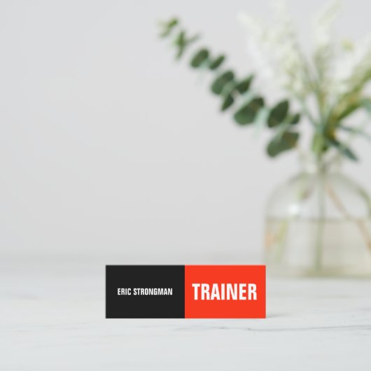 半分の割れ目の黒の赤 スキニー名刺 (スタンド正面)