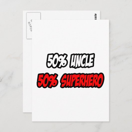 半分の叔父…半分のスーパーヒーロー ポストカード (正面/裏面)
