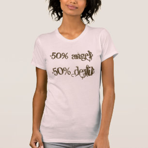 半分の天使の半分の悪魔のTシャツ Tシャツ