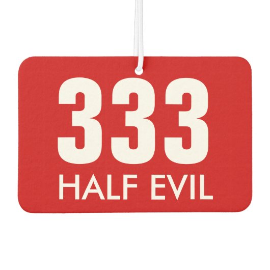 半分の悪 カーエアーフレッシュナー (正面)