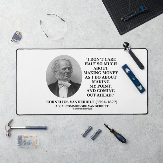 半分の気にお金のポイントの引用文 デスクマット (ワークステーション)