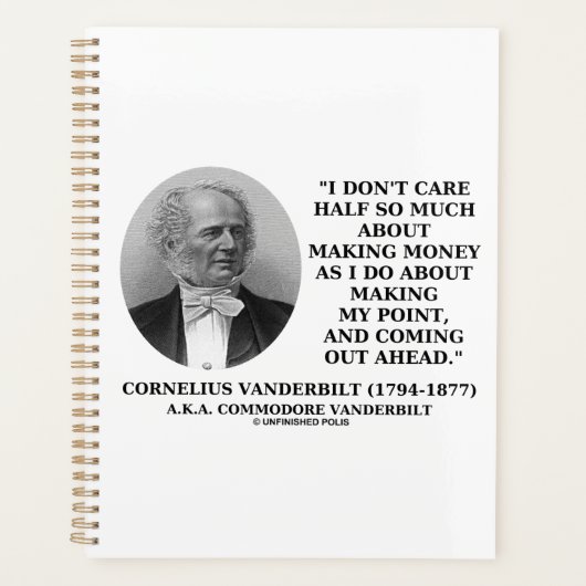 半分の気にお金のポイントの引用文 プランナー手帳 (正面)