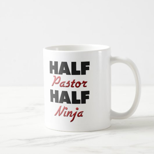 半分の牧師の半分の忍者 コーヒーマグカップ (右)