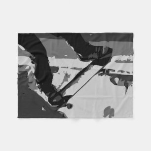 半分の管のスケートボーディング フリースブランケット