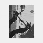 半分の管のスケートボーディング フリースブランケット (正面)