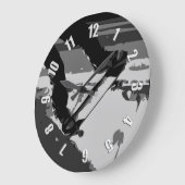 半分の管のスケートボーディング ラージ壁時計 (傾斜)