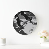 半分の管のスケートボーディング ラージ壁時計 (ホーム)