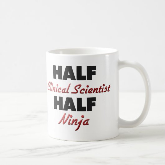 半分の臨床科学者の半分の忍者 コーヒーマグカップ (右)