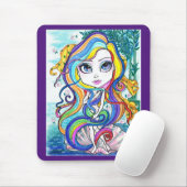 半分の貝のファンタジーの芸術のマウスパッドの熱狂したニンフ マウスパッド (マウス)