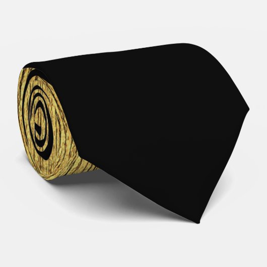 半分の金ゴールドおよび黒い斜めのエレガントなモノグラム ネクタイ (ロール)