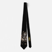 半分の顔のトラ ネクタイ (正面)