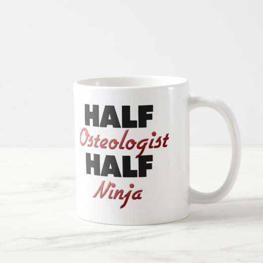 半分のOsteologistの半分の忍者 コーヒーマグカップ (右)