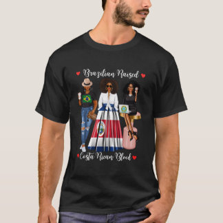 半分コスタリカ人、半分ブラジル人でコスタリカ育ち Tシャツ