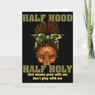 半分ストリート半分聖なる祈りクリスチャンアフリカンアフロBl カード