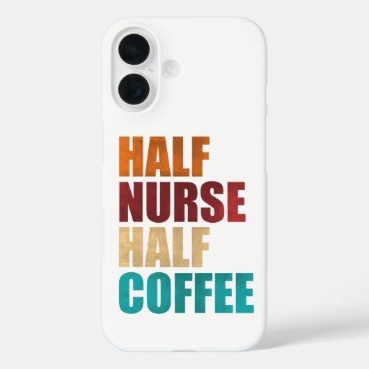 半分ナース半分コーヒー 笑顔の看護師 Case-Mate iPhoneケース (裏面)